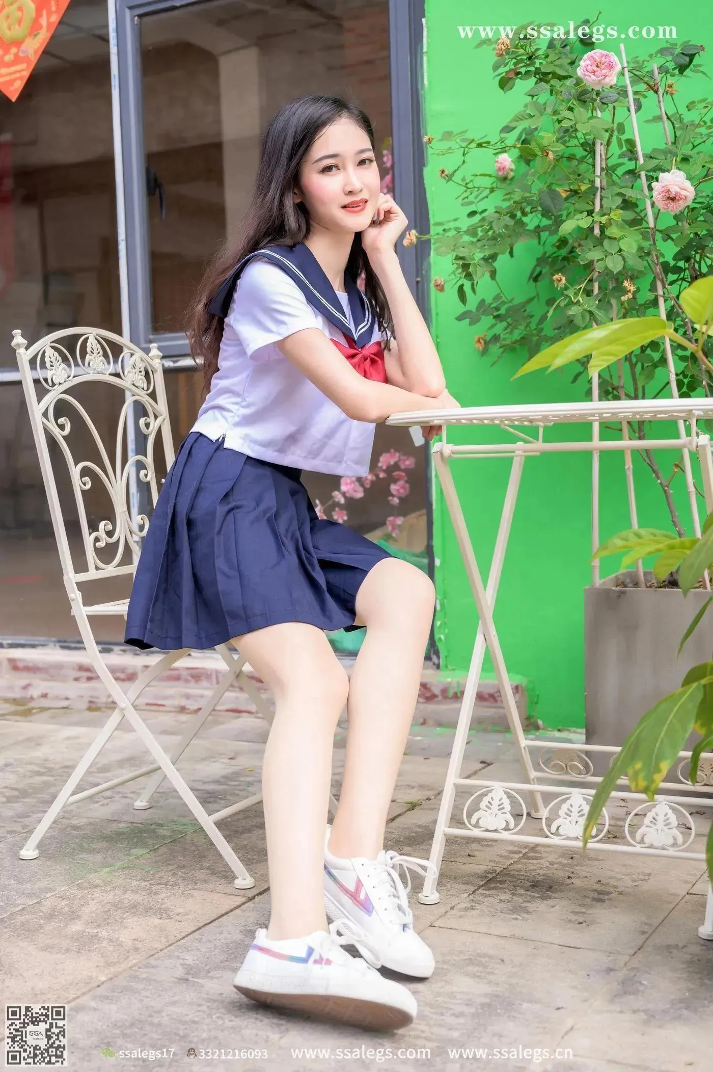 [SSA丝社]超清写真 NO.422 漫漫白色jk制服肉丝写真(下) [84P]插图3